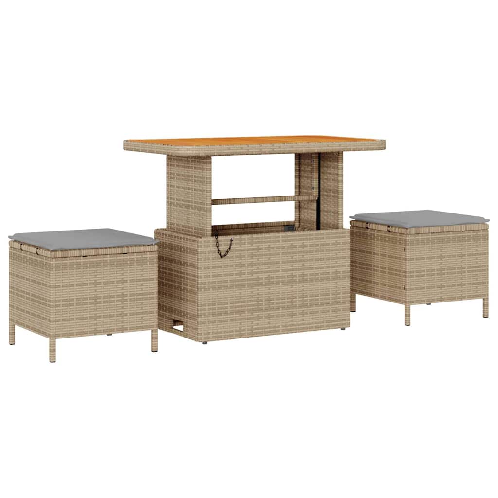 Garten-Sofa-Set 13 pcs Beige 90 x 55 x 71 cm Poly-Rattan